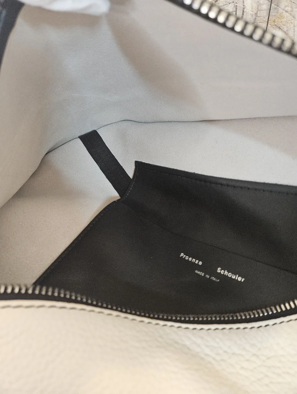 Proenza Schouler Hobo Bag Leather White And Black Purse